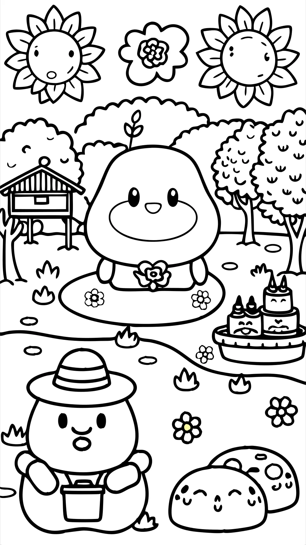 shimo coloring pages